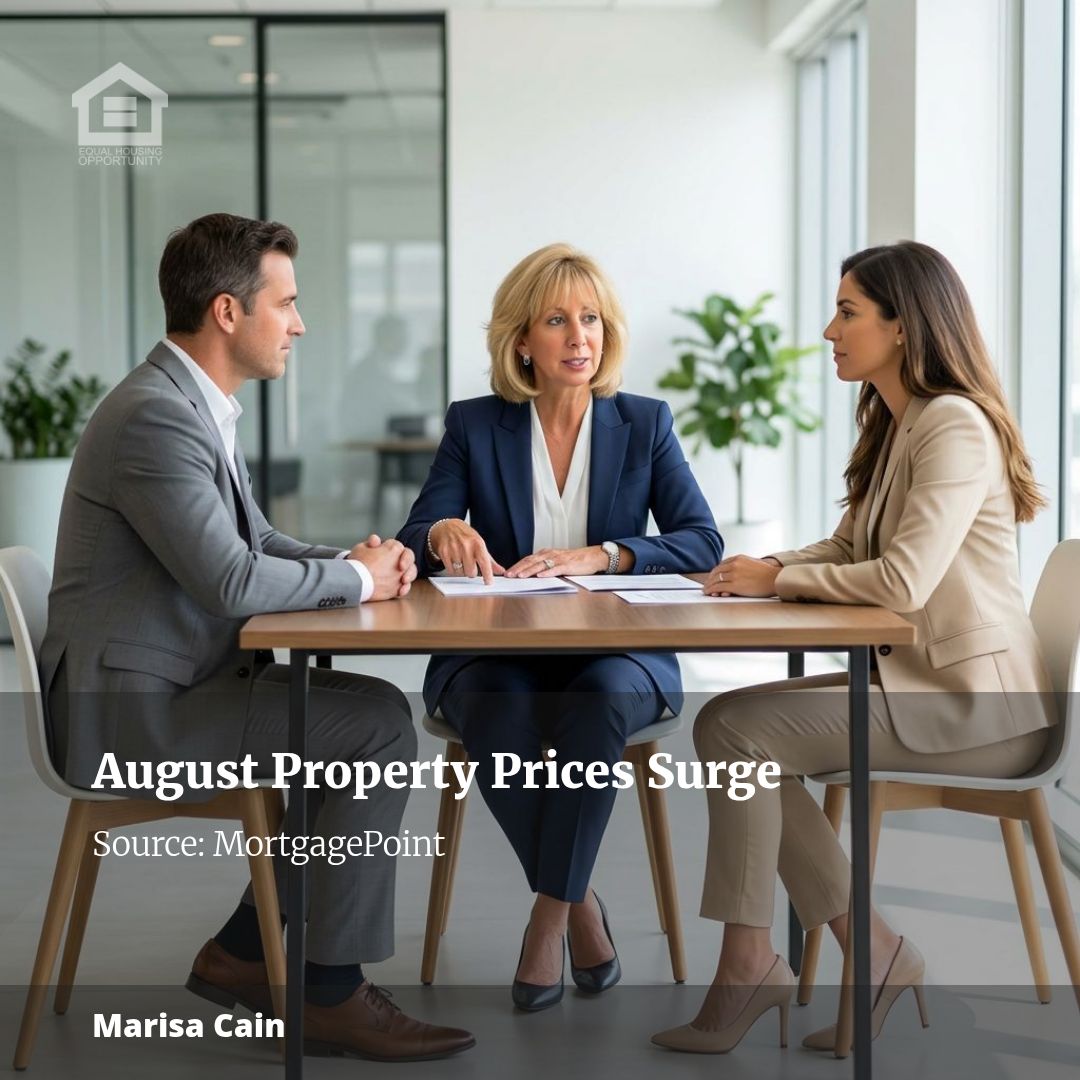 August Property Prices See Fastest Annual Growth Rate in a Year